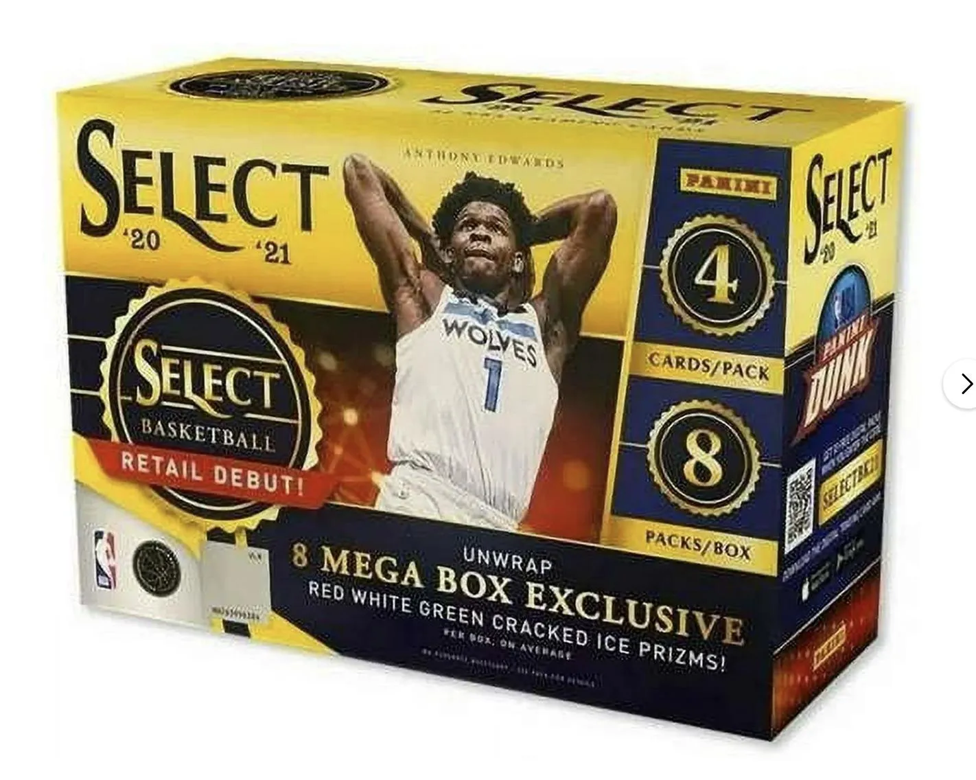 2020-21 Panini Select Basketball Mega Red White Green Trading Cards