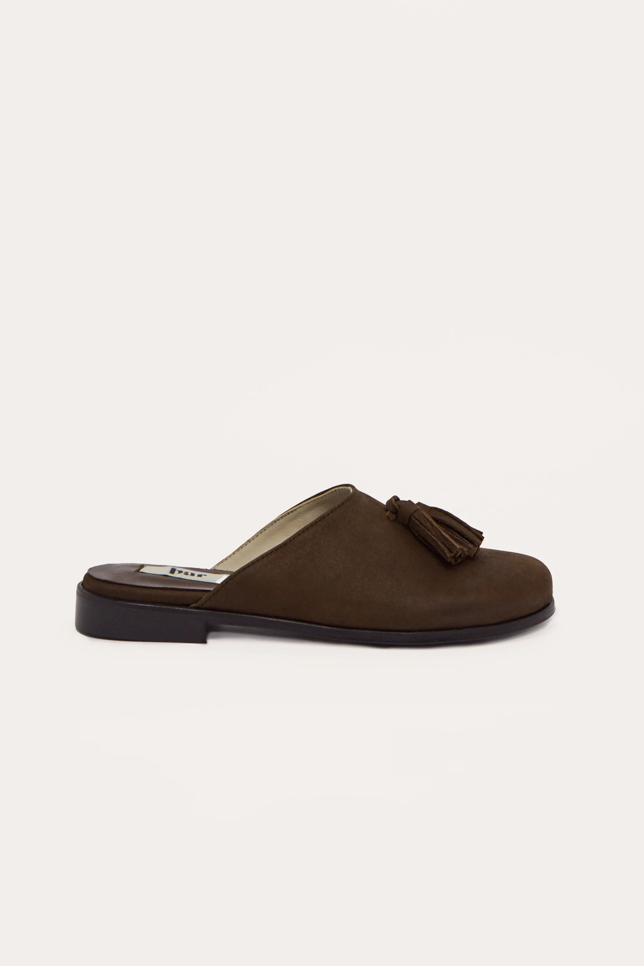 BARBARA mules in chocolate
