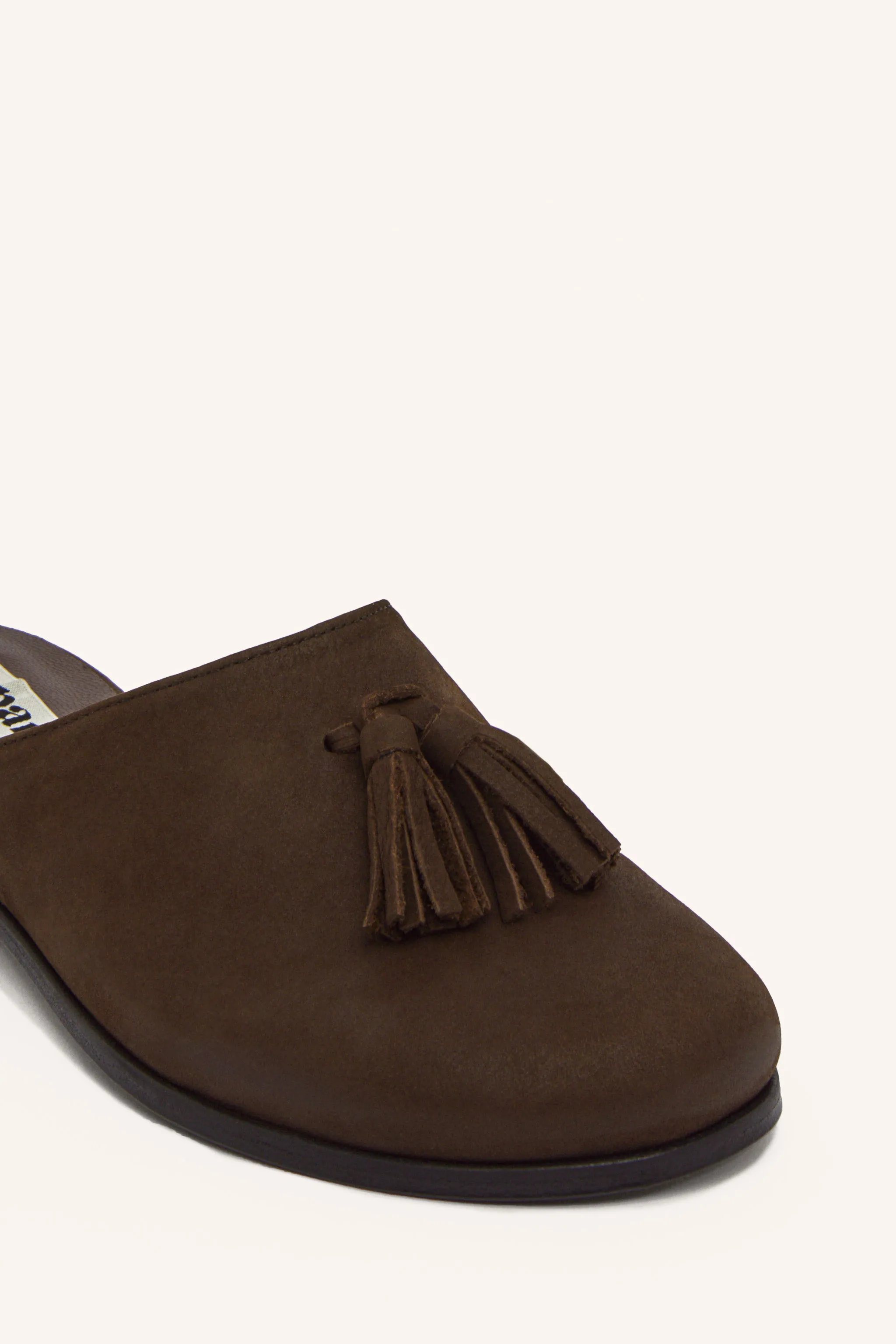 BARBARA mules in chocolate