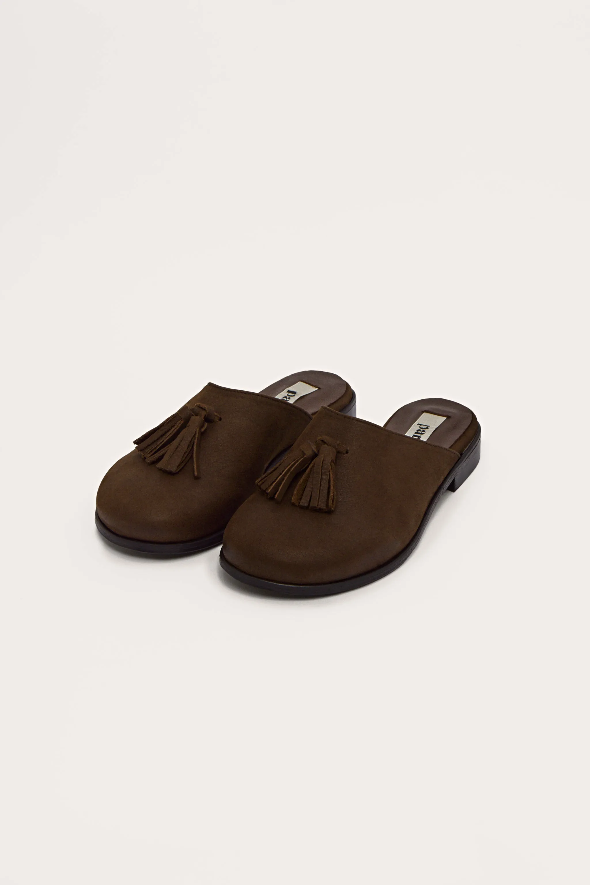 BARBARA mules in chocolate