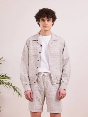 Blue Textured Jacket