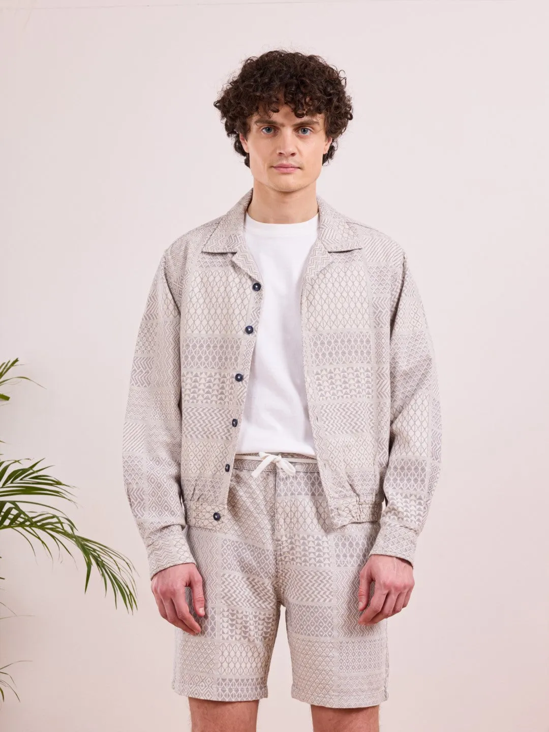 Blue Textured Jacket