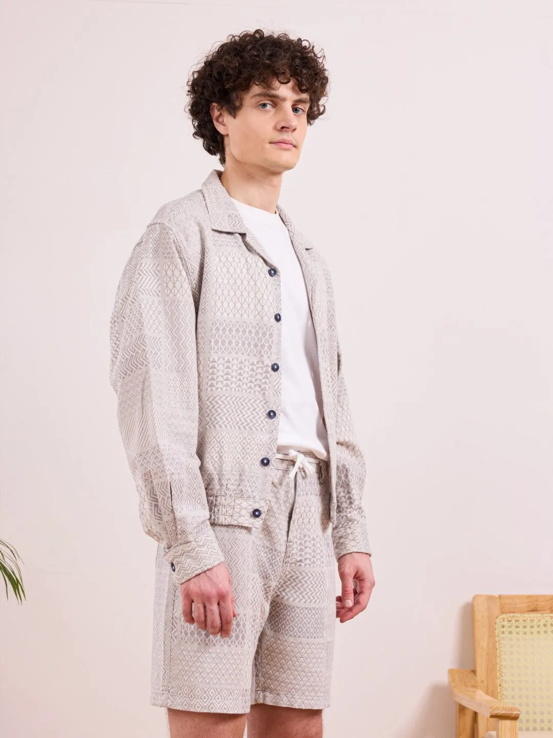 Blue Textured Jacket