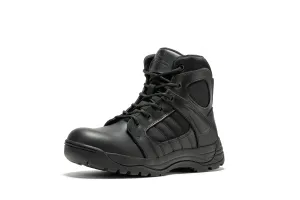 Botas Pro Black Men's 6 inch Side Zipper Rubber Sole Tactical Boots BMP111BK