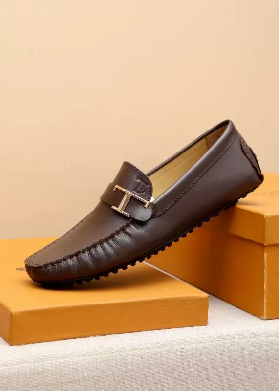 Branded Loafers With Metal Brand Logo