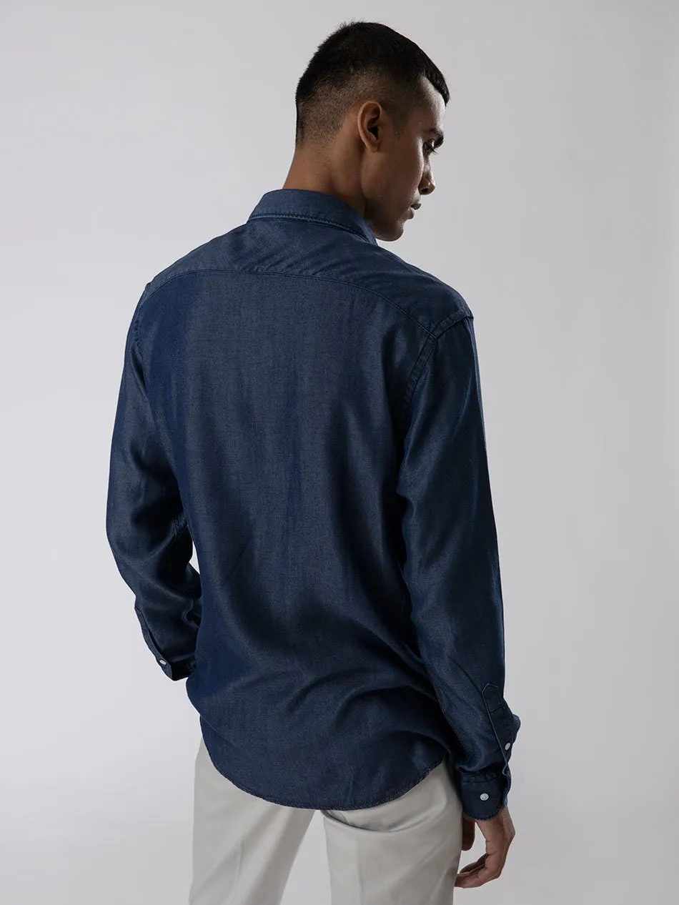 DARK WASH TENCEL DENIM
