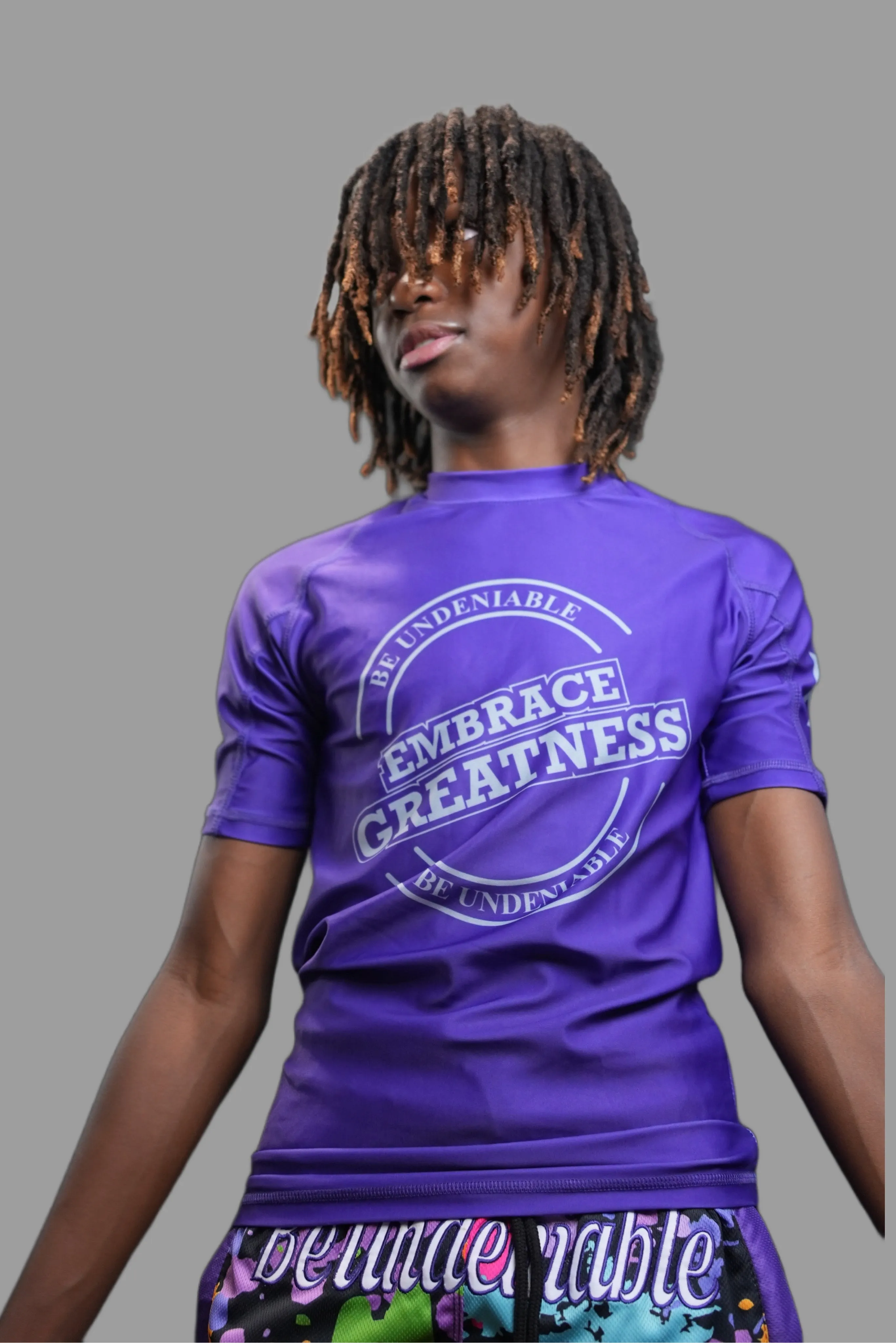 Embrace Greatness Compression Top (Purple)