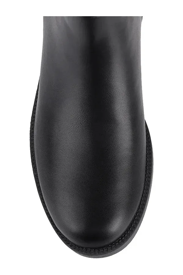 Gabe Flat Knee High Boot Black