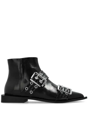 GANNI eyelet-detailing ankle boots