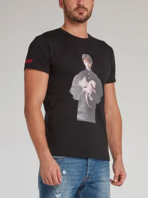Harry Potter Black Cotton T-Shirt