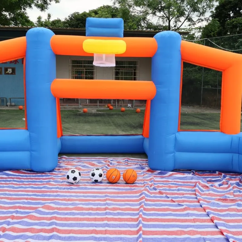 Inflatable Dual sport Soccer Basketball Court