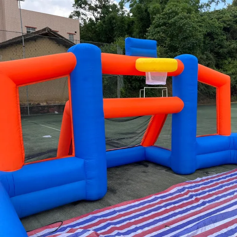 Inflatable Dual sport Soccer Basketball Court