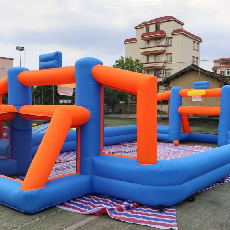 Inflatable Dual sport Soccer Basketball Court