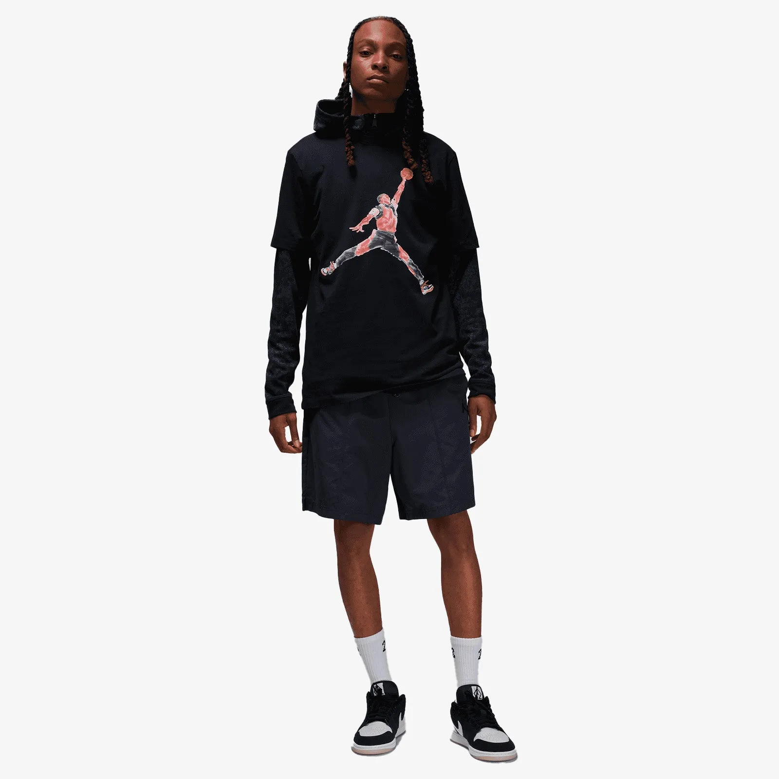 Jumpman Art Cotton T-Shirt - Black