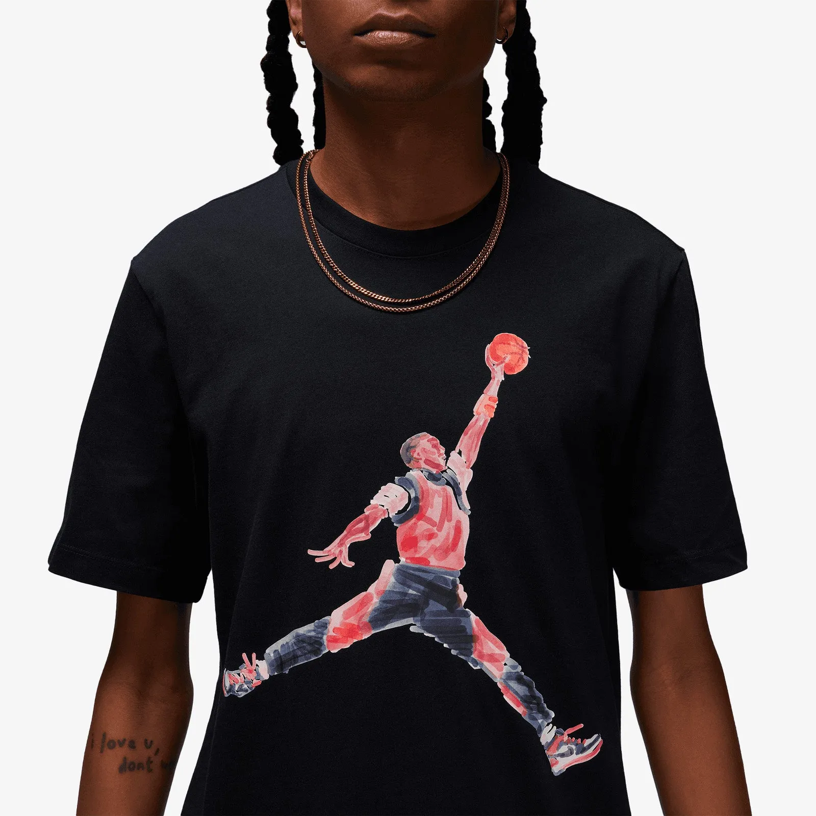 Jumpman Art Cotton T-Shirt - Black