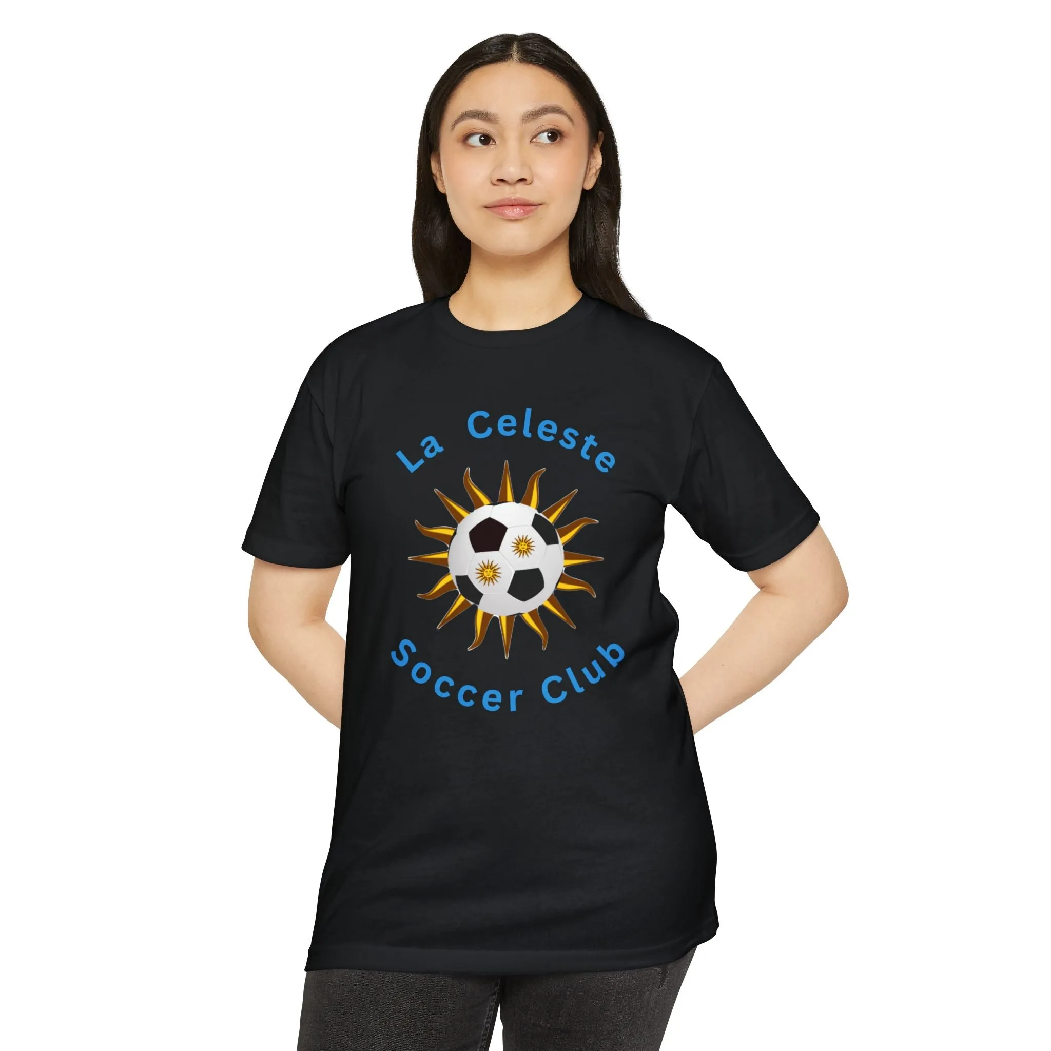 La Celeste Soccer Club Unisex CVC Jersey T-Shirt - Perfect for Soccer Fans