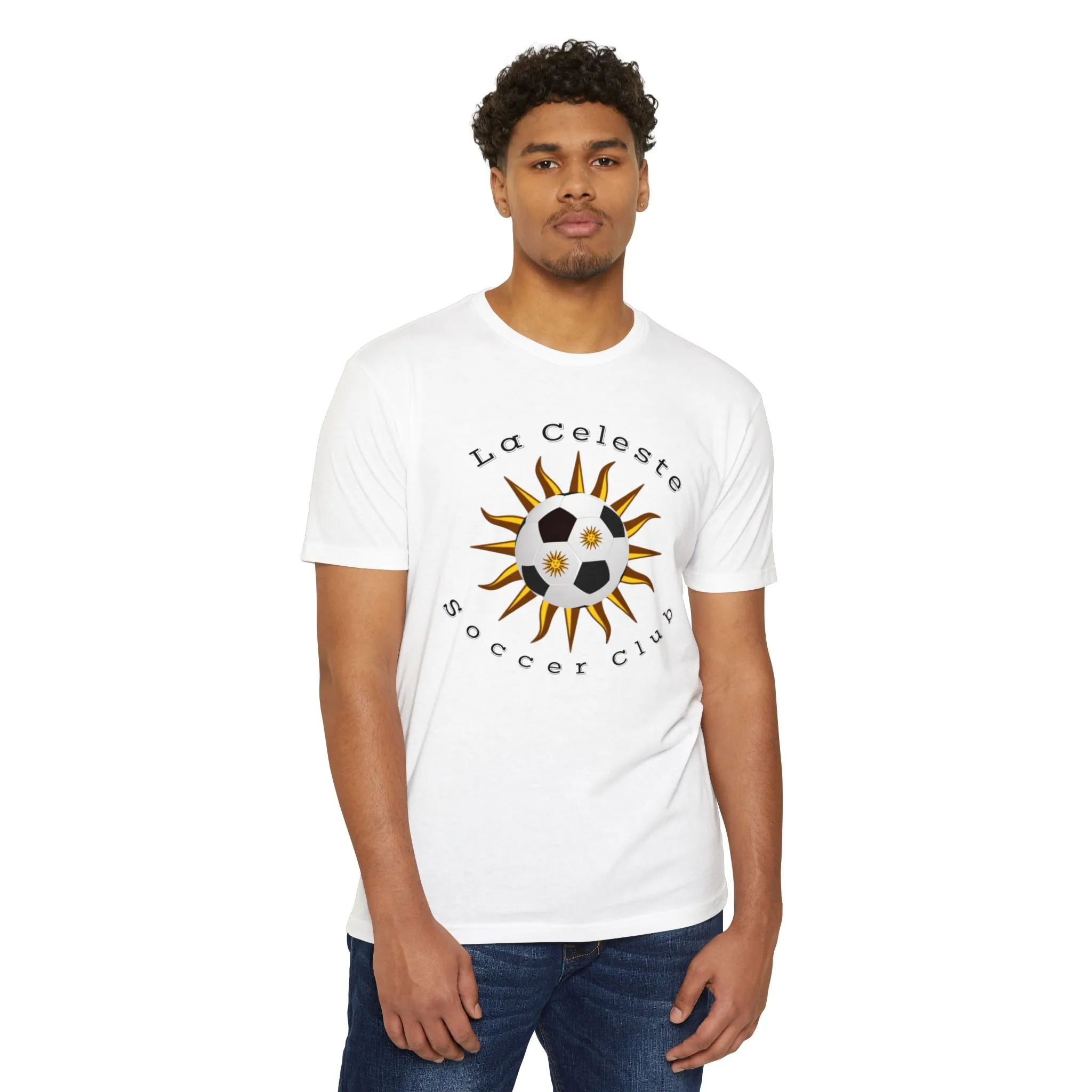 La Celeste Soccer Club Unisex CVC Jersey T-Shirt - Perfect for Soccer Fans