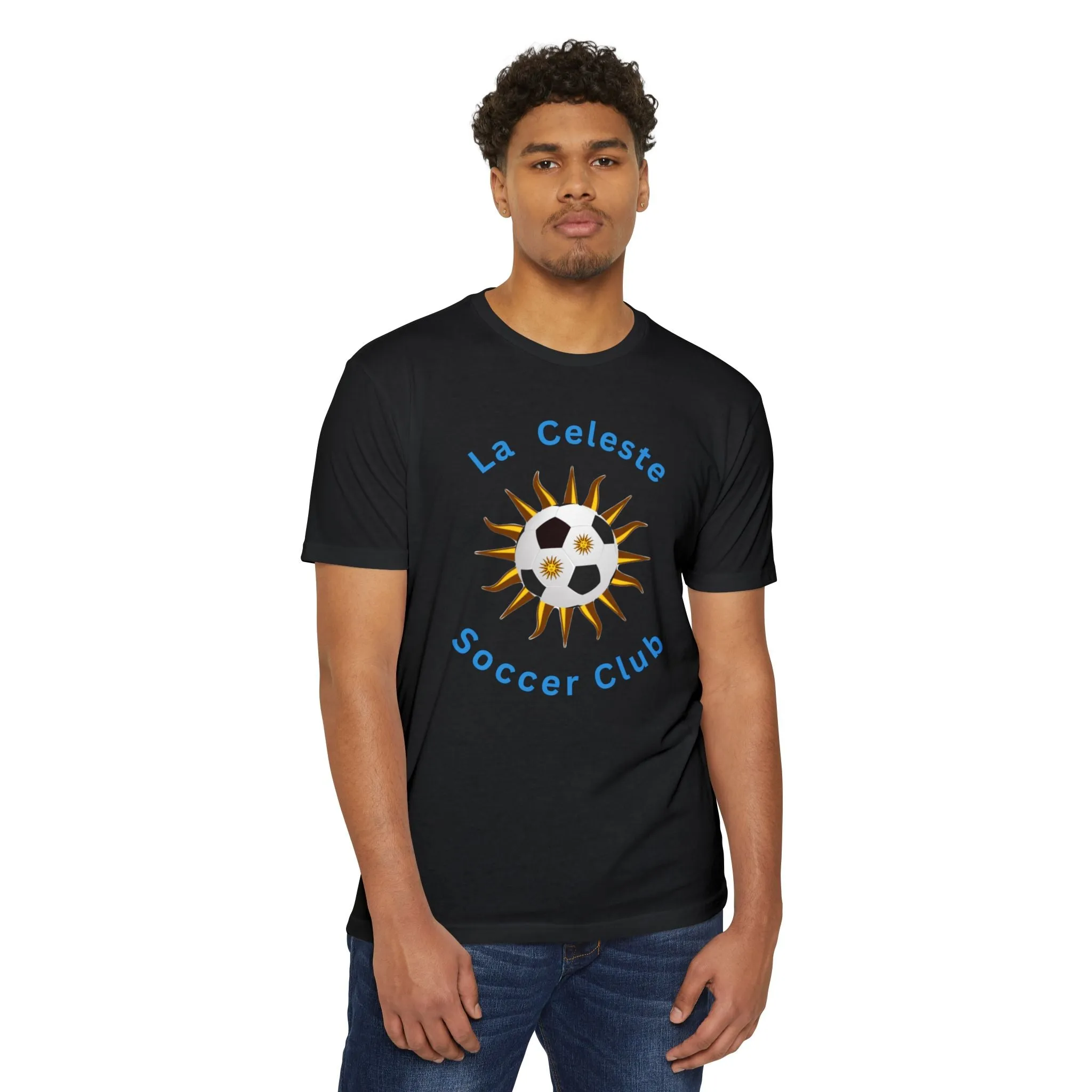 La Celeste Soccer Club Unisex CVC Jersey T-Shirt - Perfect for Soccer Fans