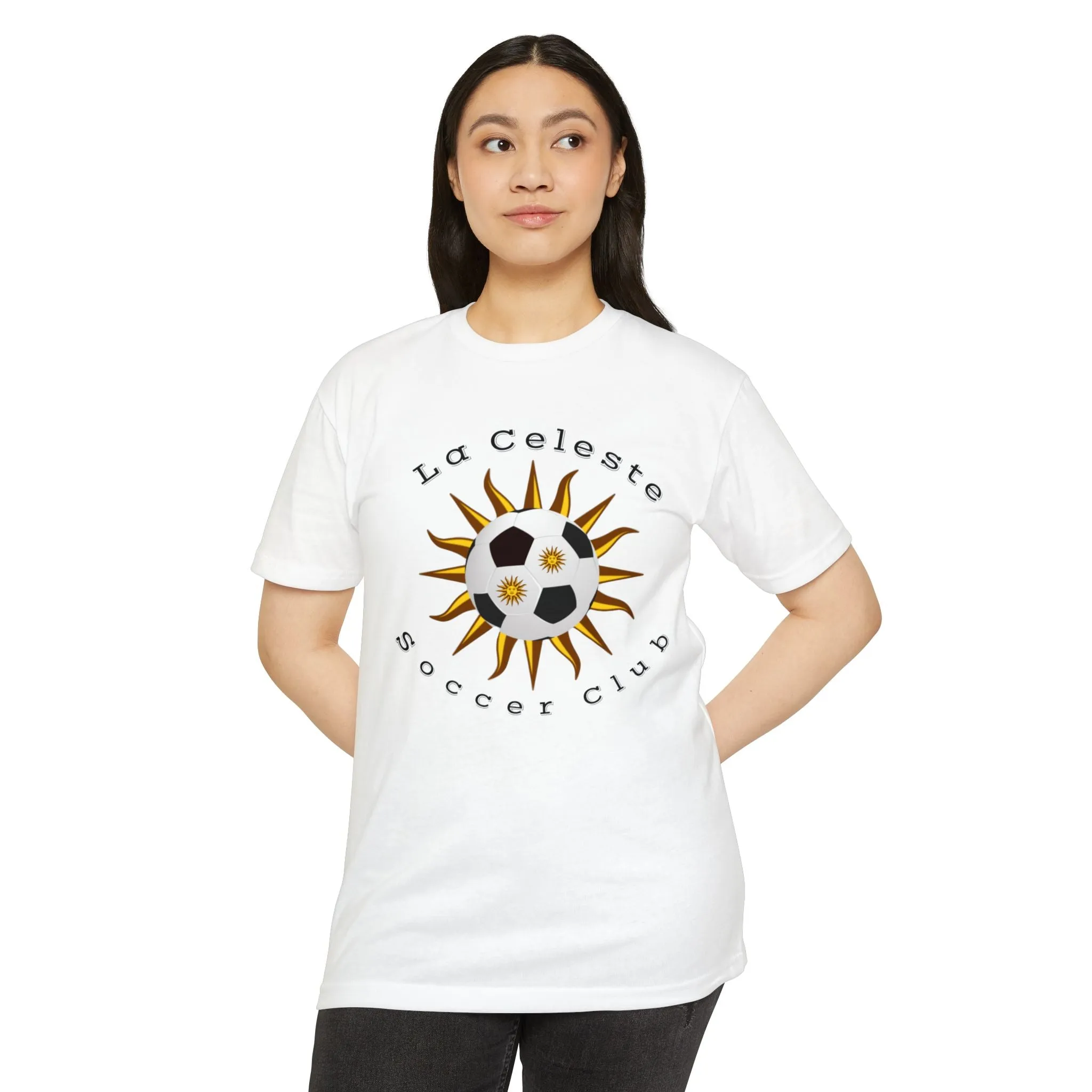 La Celeste Soccer Club Unisex CVC Jersey T-Shirt - Perfect for Soccer Fans