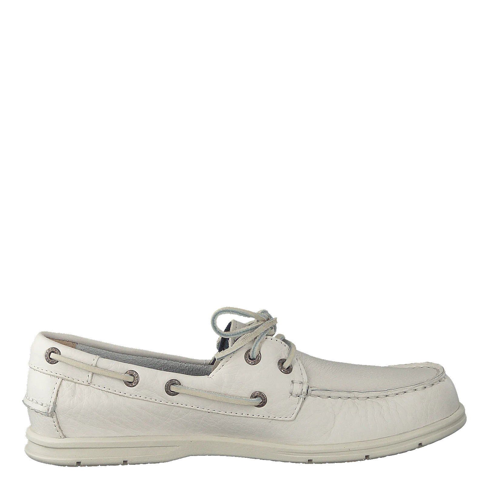 Litesides Two Eye White Tumbled Leather
