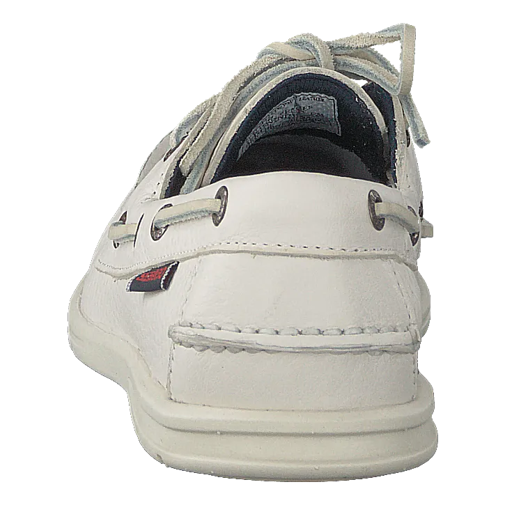 Litesides Two Eye White Tumbled Leather
