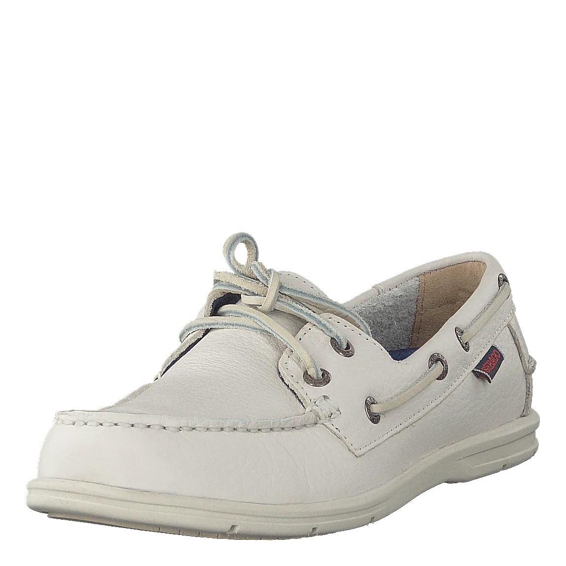 Litesides Two Eye White Tumbled Leather