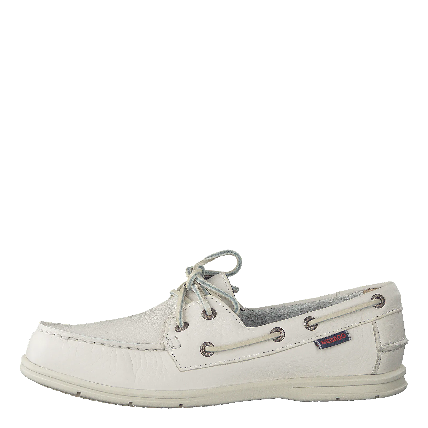 Litesides Two Eye White Tumbled Leather