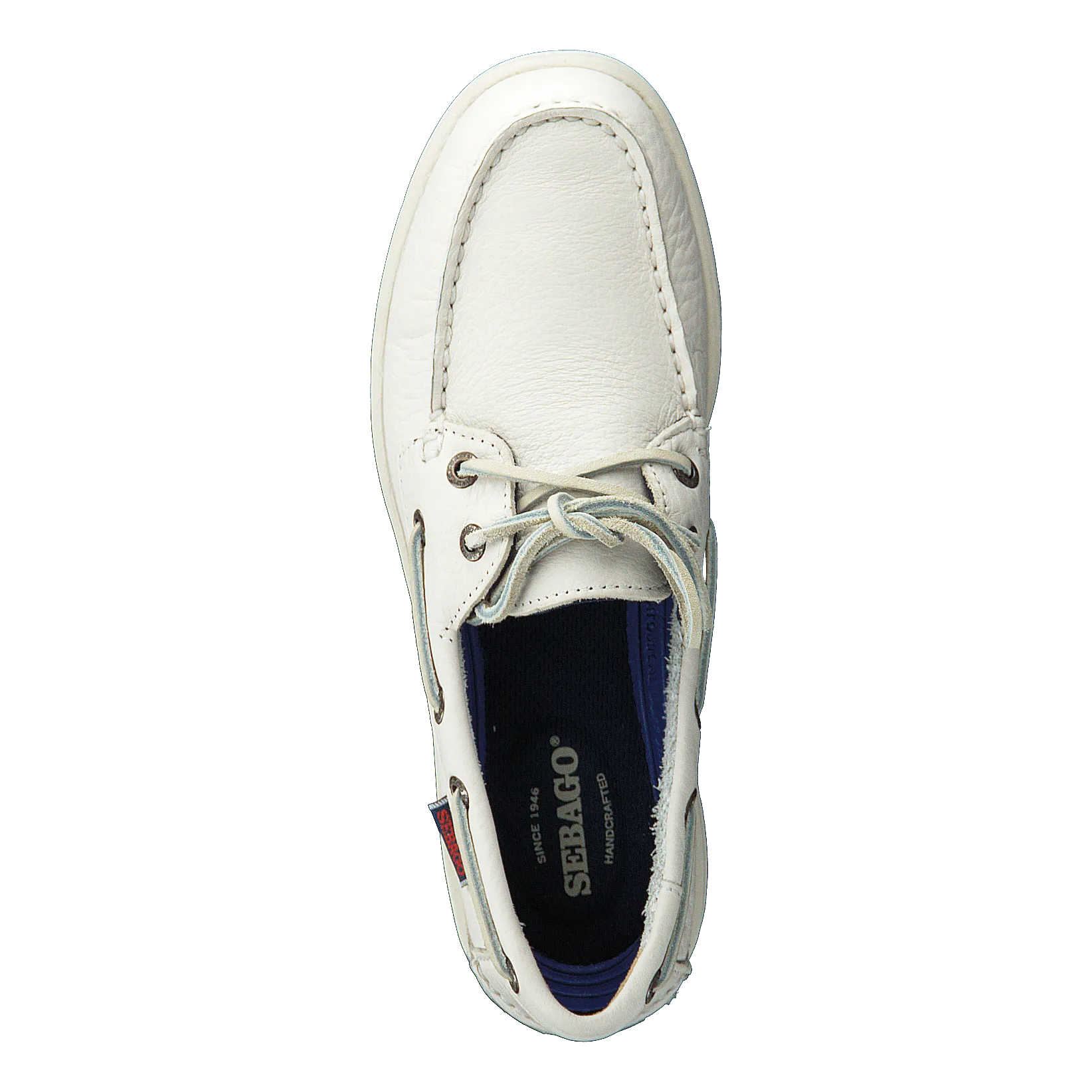 Litesides Two Eye White Tumbled Leather