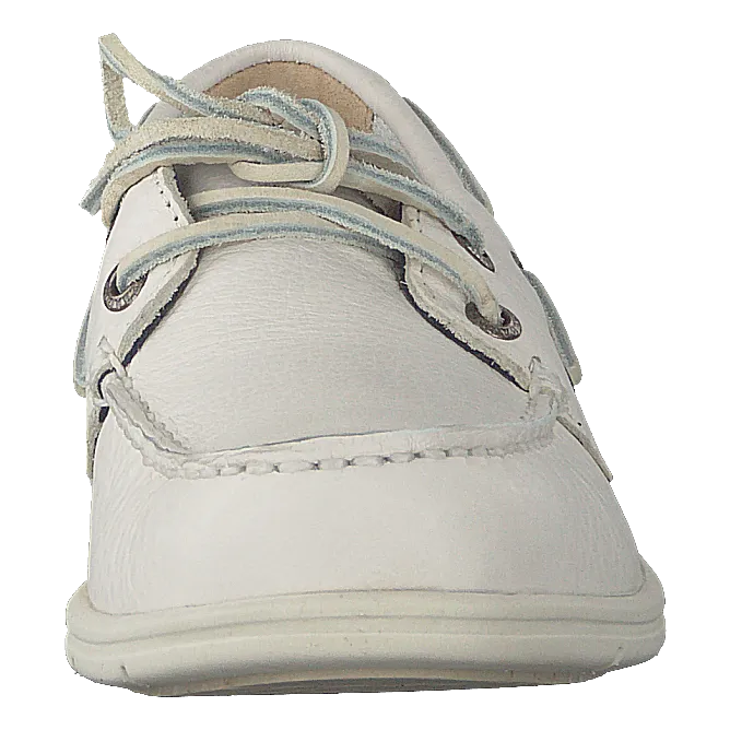 Litesides Two Eye White Tumbled Leather