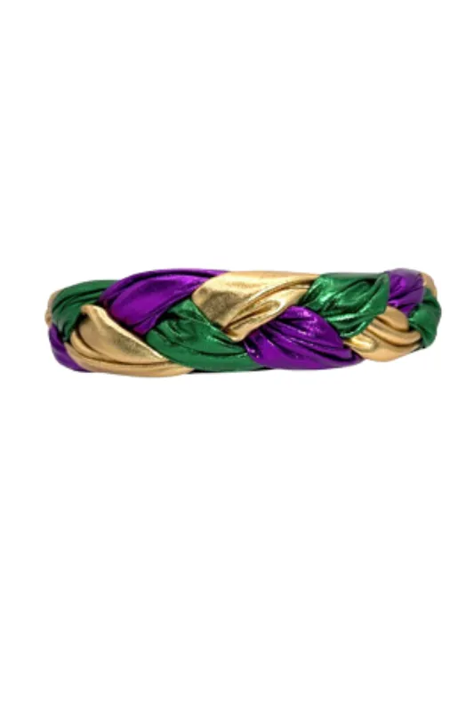 Mardi Gras braided headband