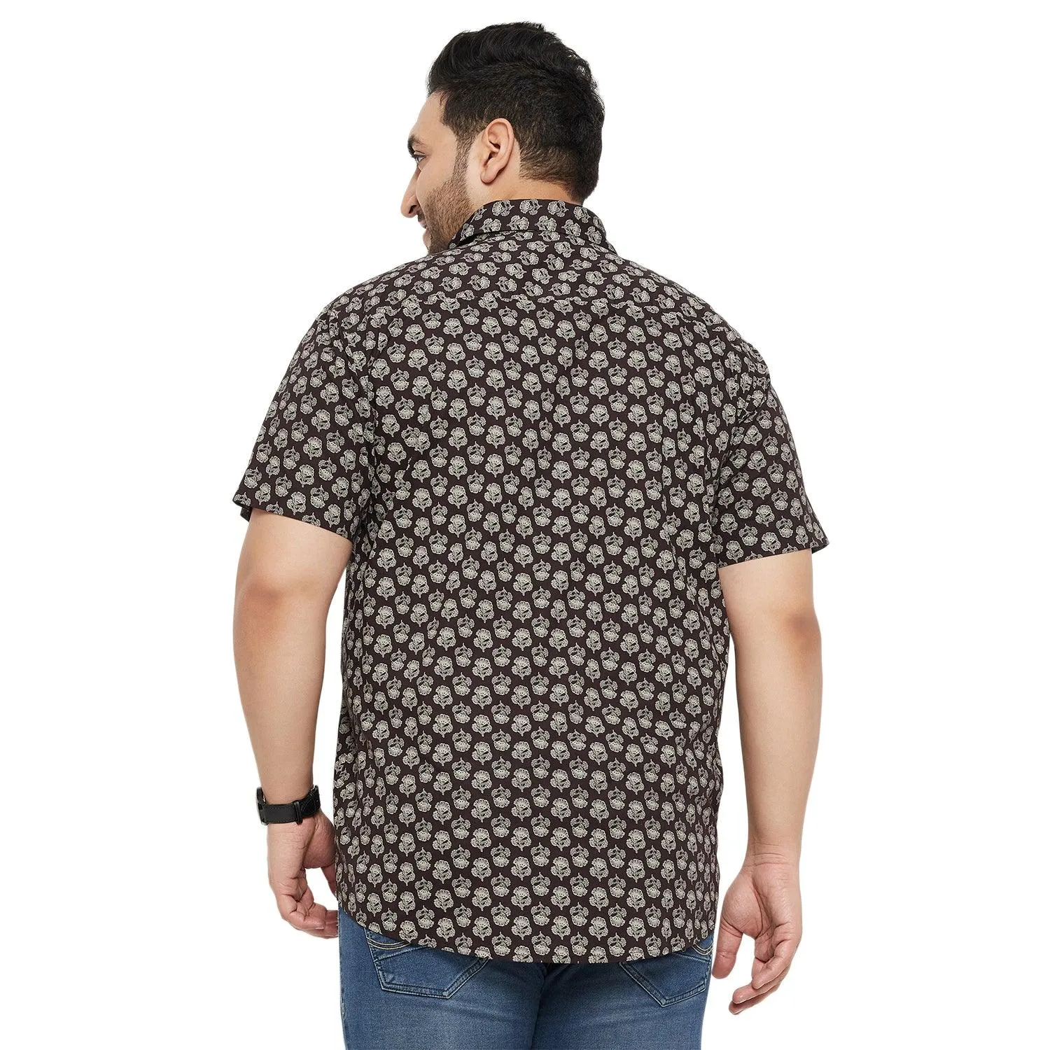 Men Plus Size Bingo Printed Shirt