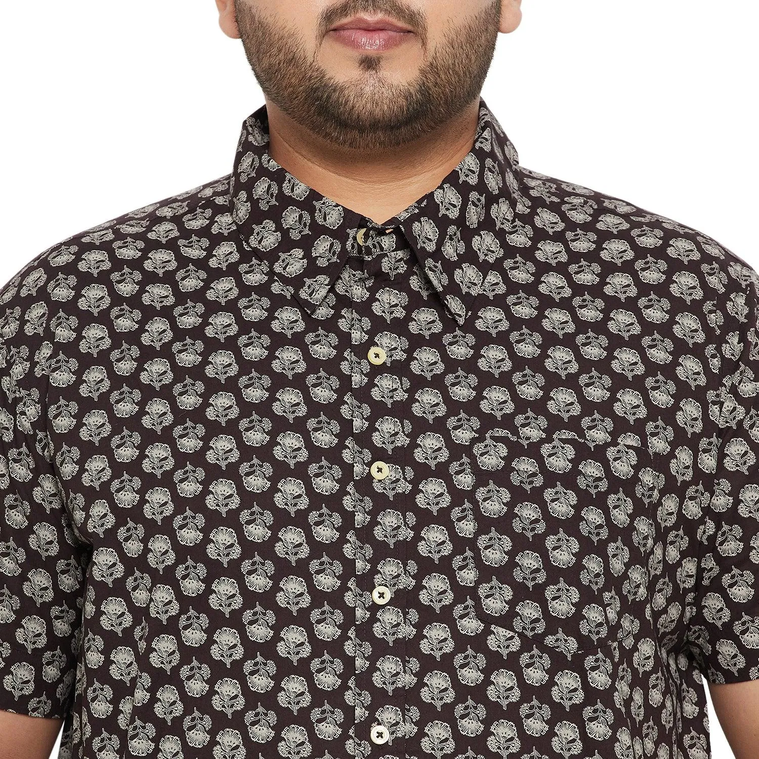 Men Plus Size Bingo Printed Shirt