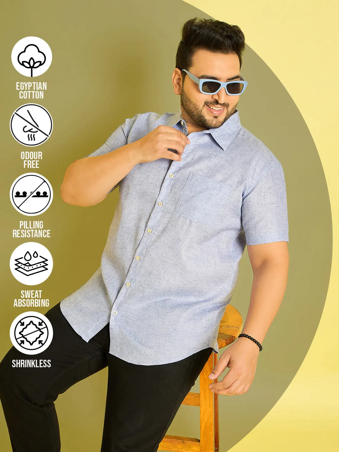 Men Plus Size Cruz Solid Shirt
