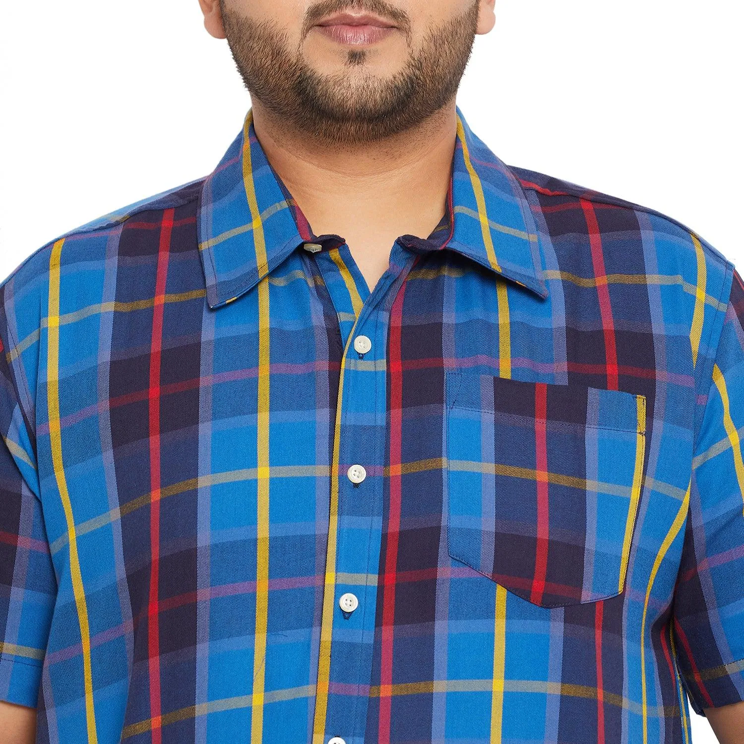 Men Plus Size Cult Check Shirt