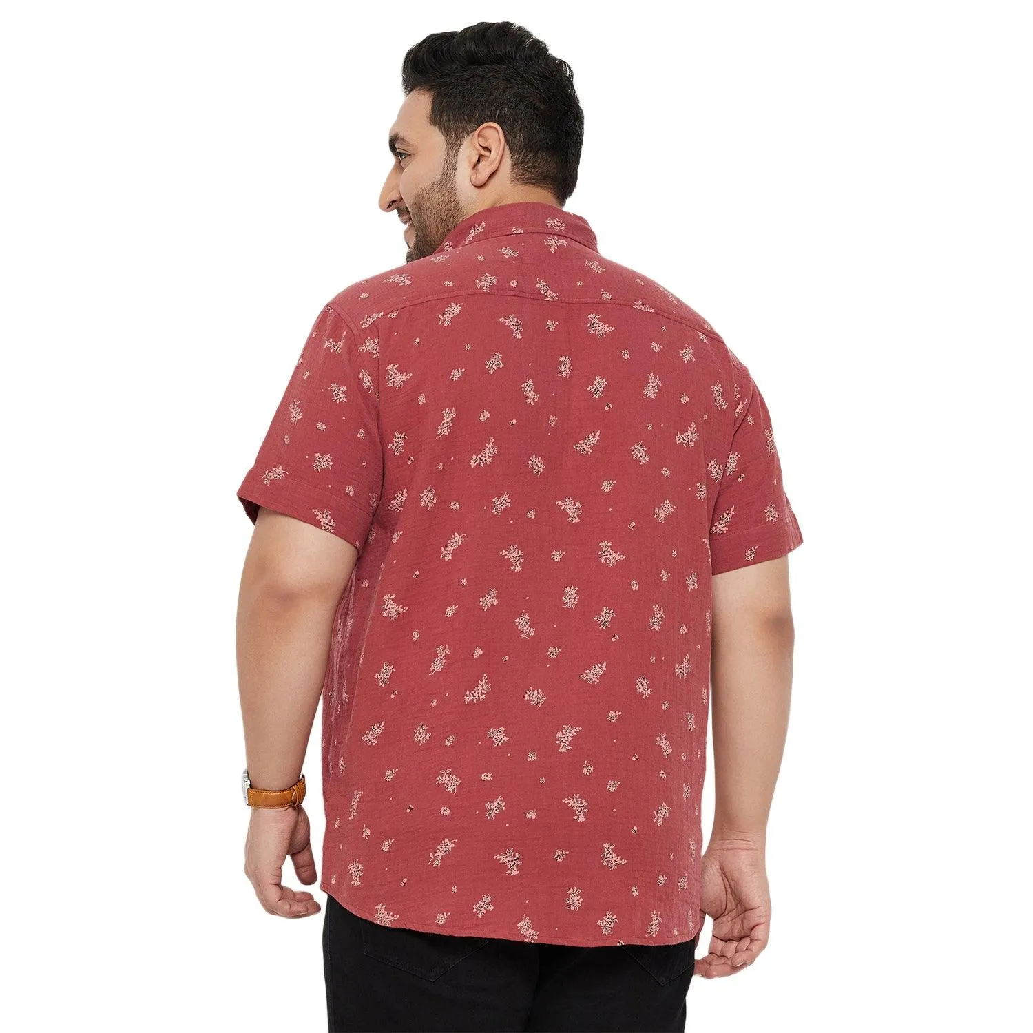 Men Plus Size Libra Printed Shirt
