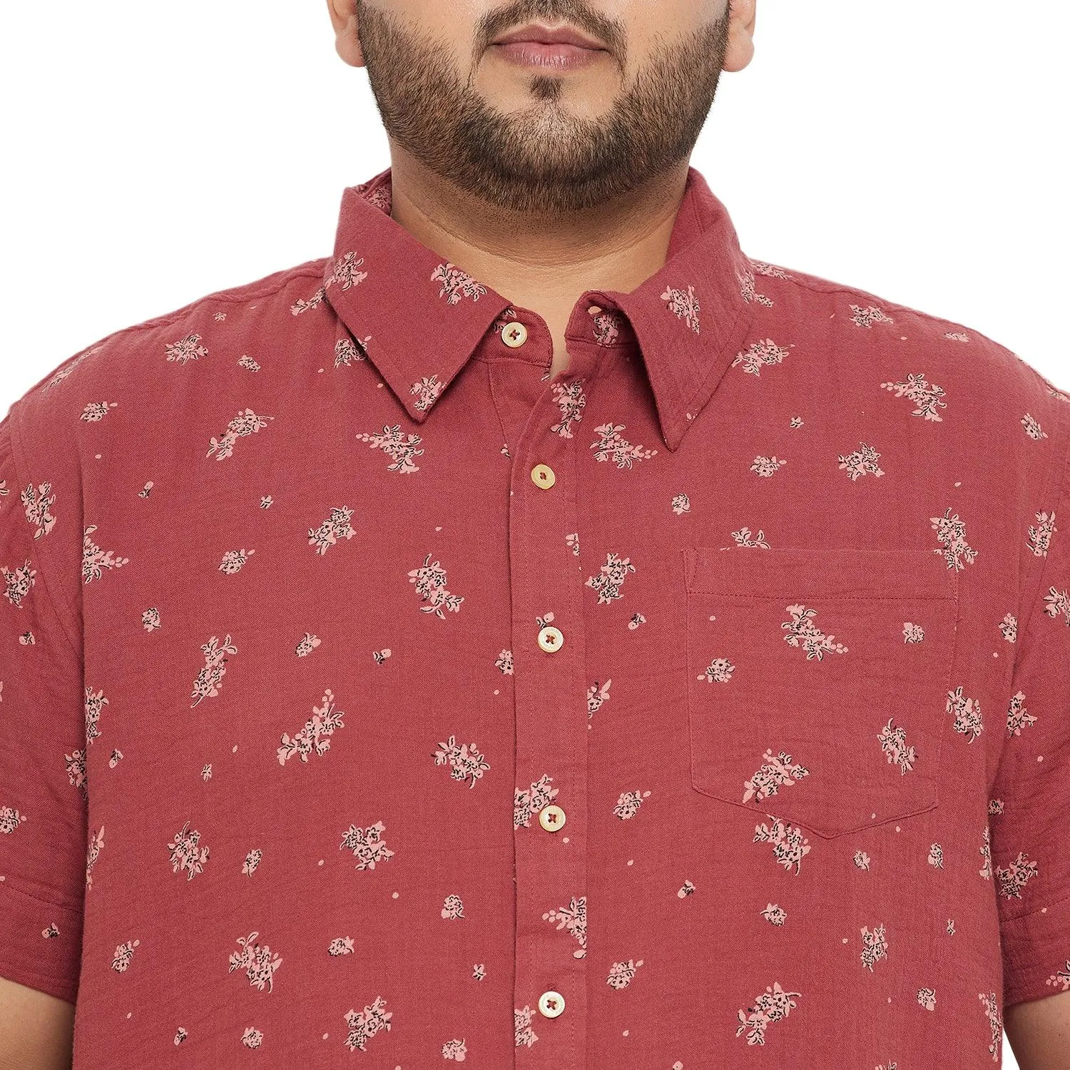 Men Plus Size Libra Printed Shirt