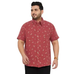 Men Plus Size Libra Printed Shirt