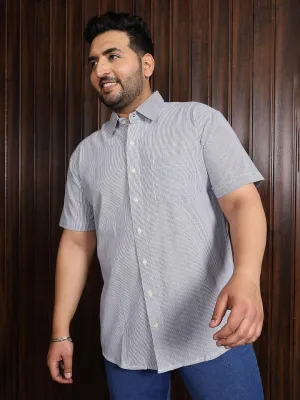 Men Plus Size Lima Striped Shirt
