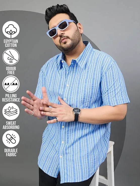 Men Plus Size Odin Striped Shirt