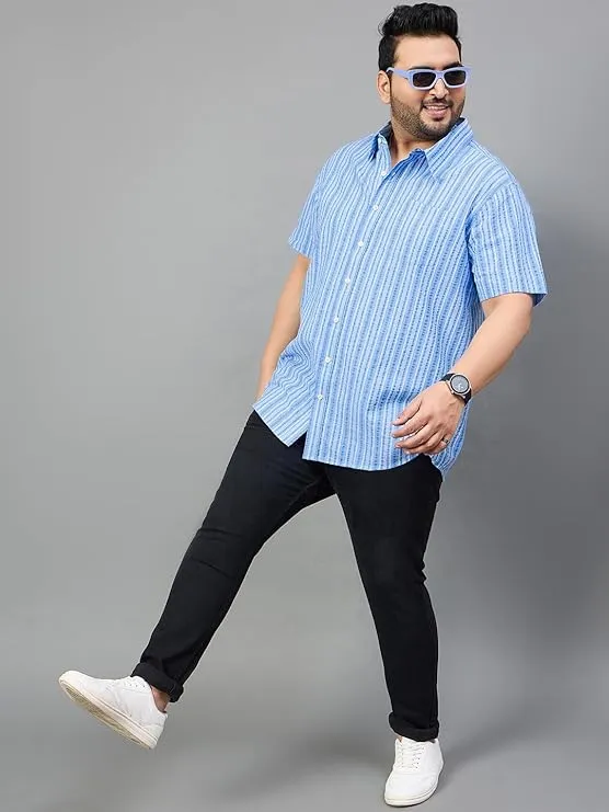 Men Plus Size Odin Striped Shirt