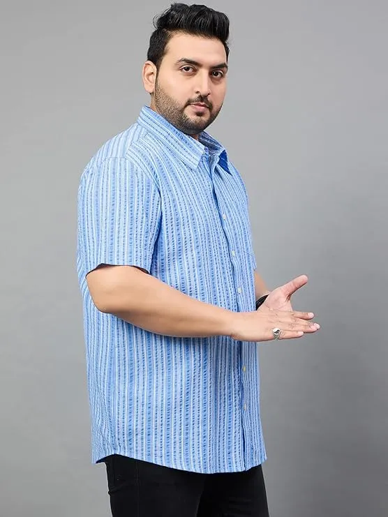 Men Plus Size Odin Striped Shirt