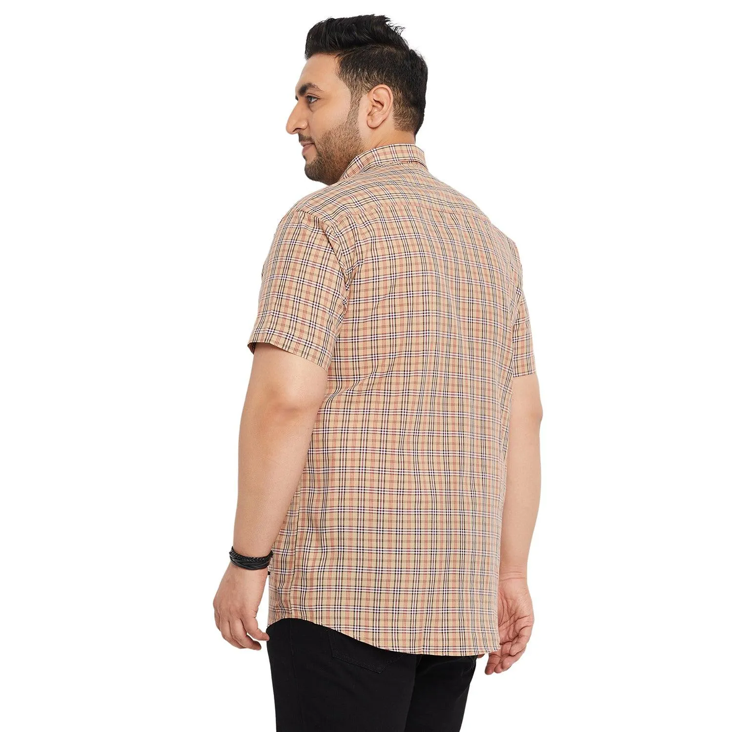Men Plus Size Para Check Shirt
