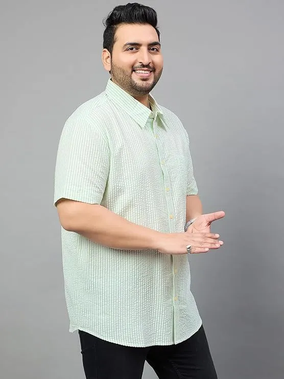Men Plus Size Stetson Striped Shirt