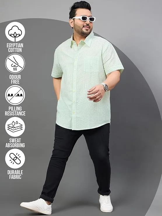Men Plus Size Stetson Striped Shirt
