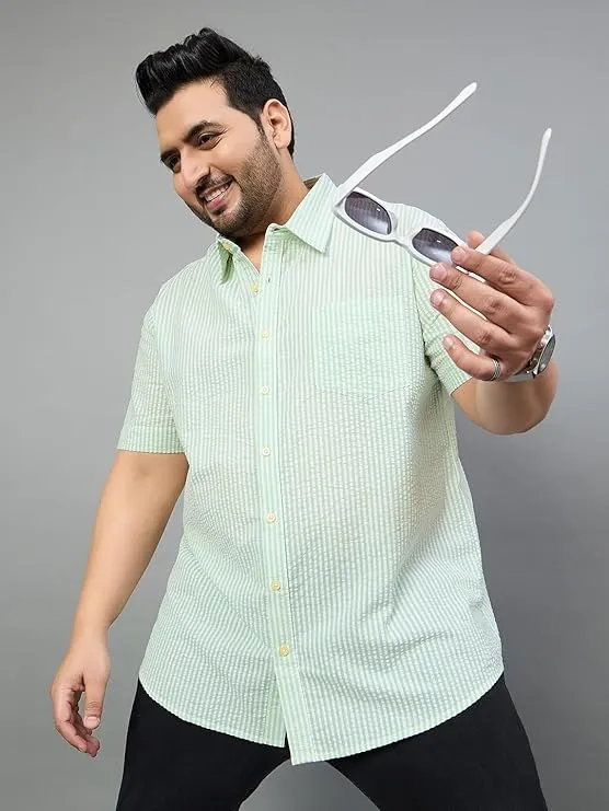 Men Plus Size Stetson Striped Shirt