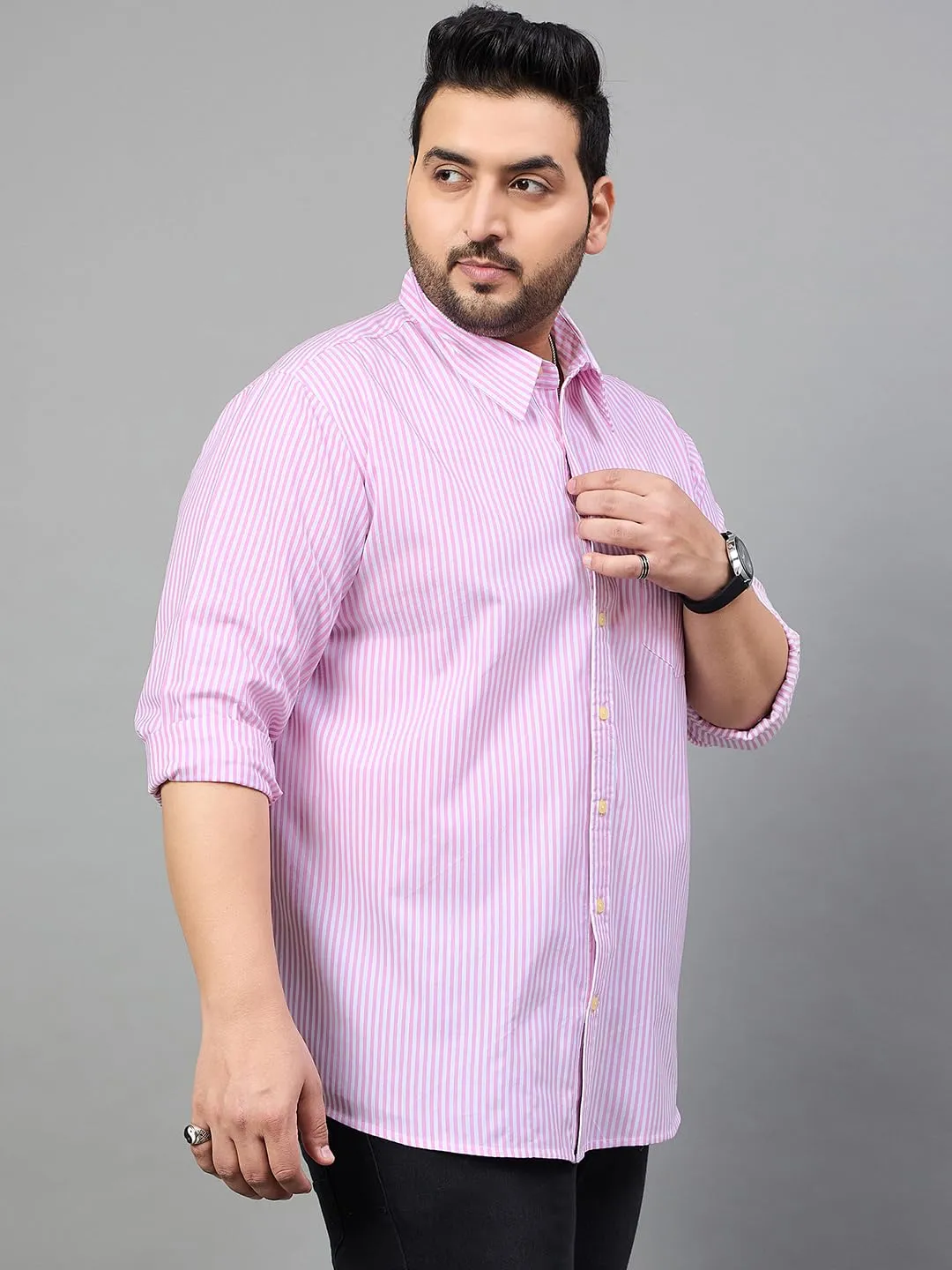 Men Plus Size Thiago Striped Shirt