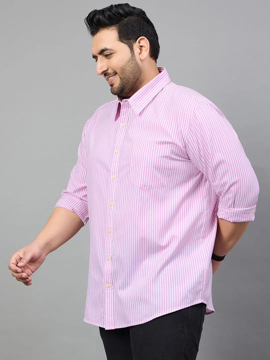 Men Plus Size Thiago Striped Shirt