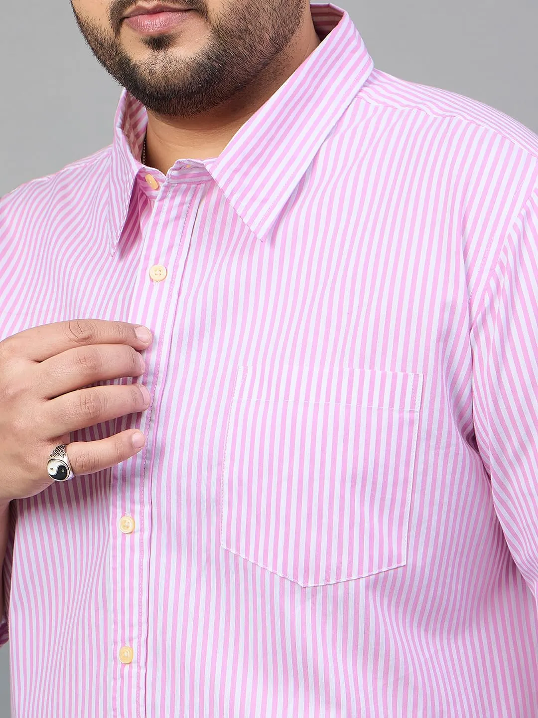 Men Plus Size Thiago Striped Shirt