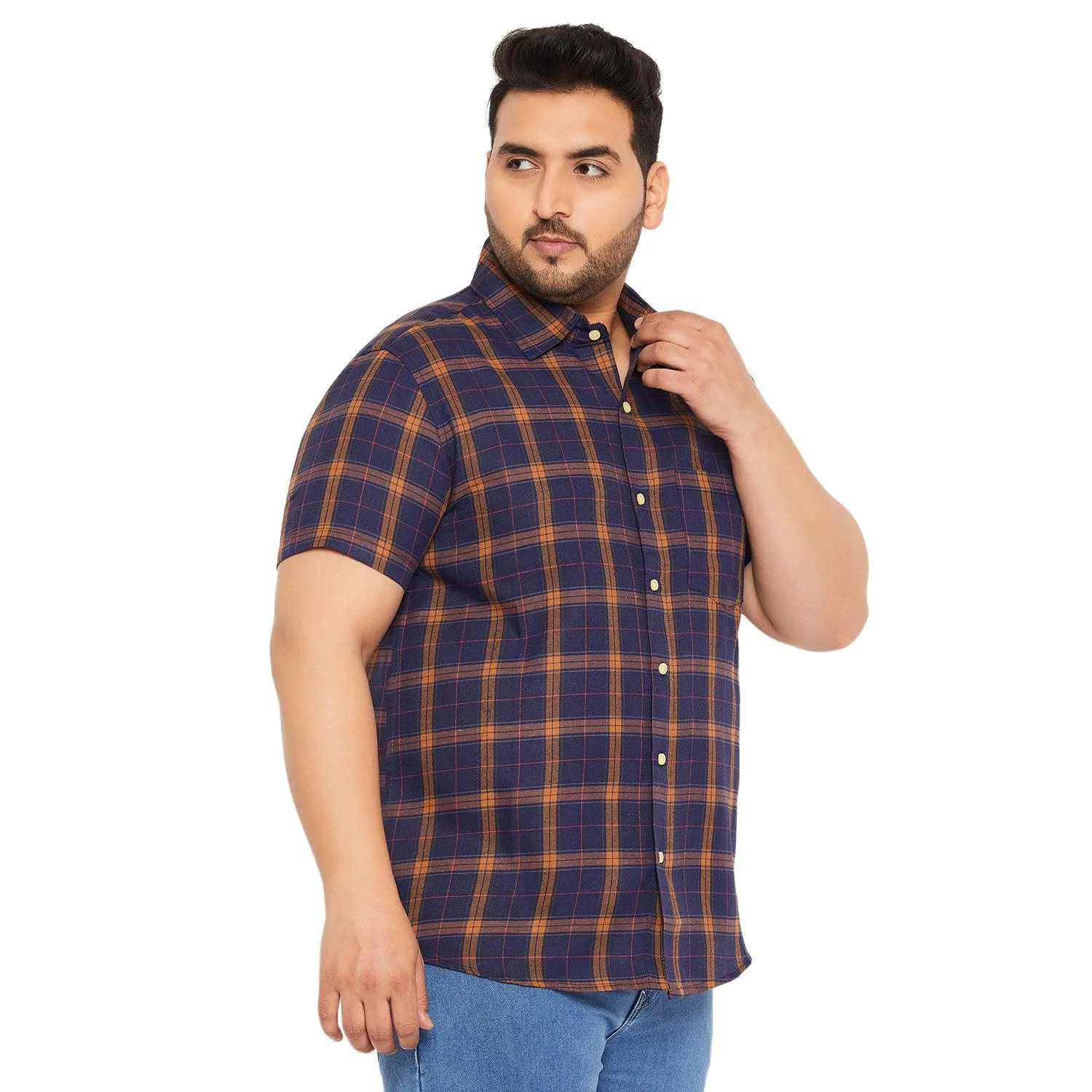 Men Plus Size Thistle Checked Shirt