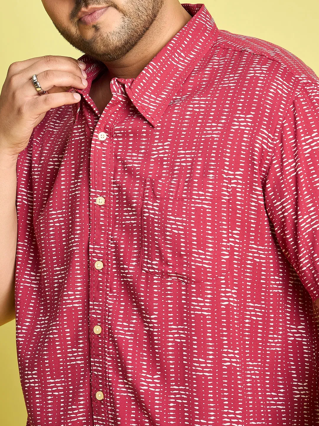 Men Plus Size Xylo Printed Shirt
